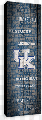 kentucky wildcats typography on wood - obelisk