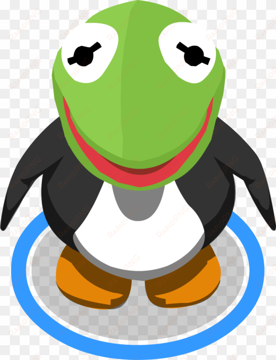 kermit the frog head in-game - kermit club penguin