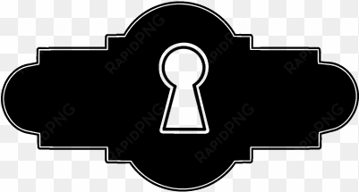 keyhole in black long horizontal shape vector - keyhole