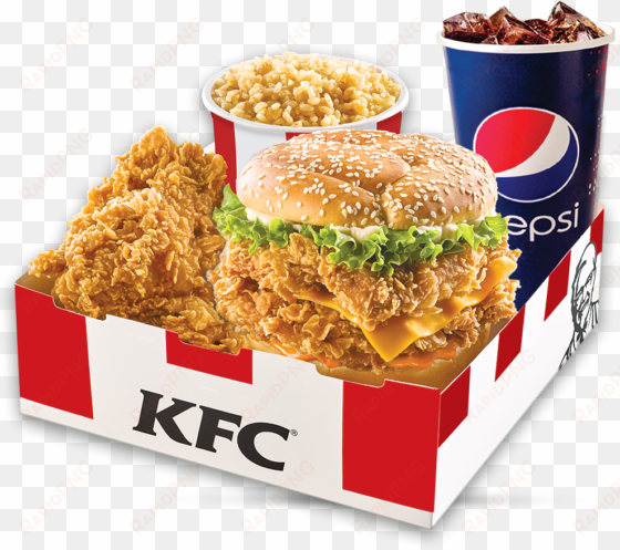 kfc delicious meals for one single meals egypt png - junk food