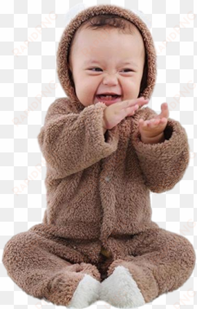 Khaki "fuzzy Wuzzy" Romper - Spring Autumn Baby Clothes Flannel Baby Boy Clothes transparent png image