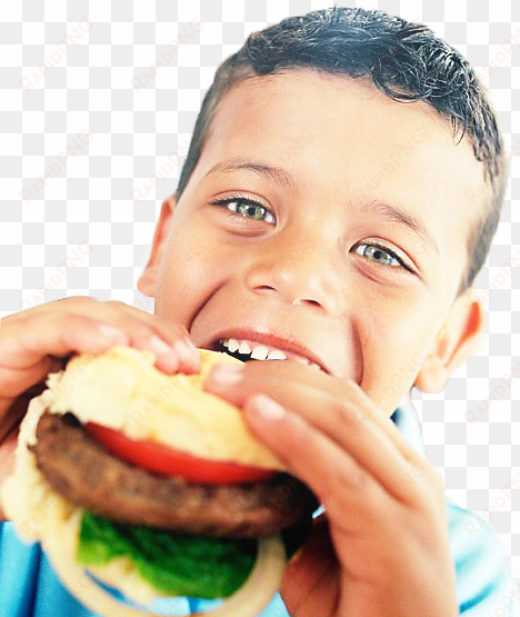 kid eats burger - kid eating a burger