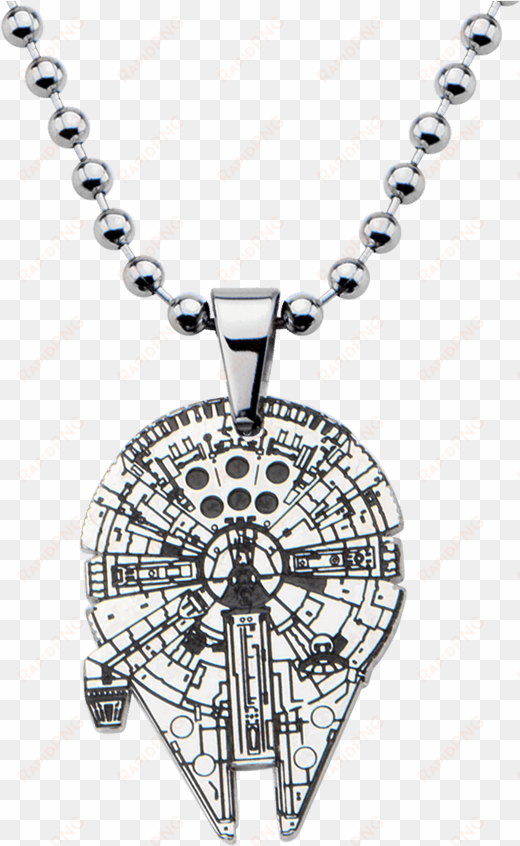 kids millennium falcon enamel necklace - millennium falcon necklace png