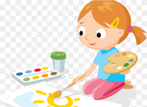 kids painting png - children painting clipart