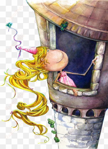 kids rapunzel wall sticker - illustration