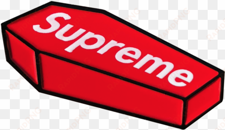 Kill The Giant Coffin Supreme Pin - 1pc Supreme Box Logo Skateboard Sticker transparent png image