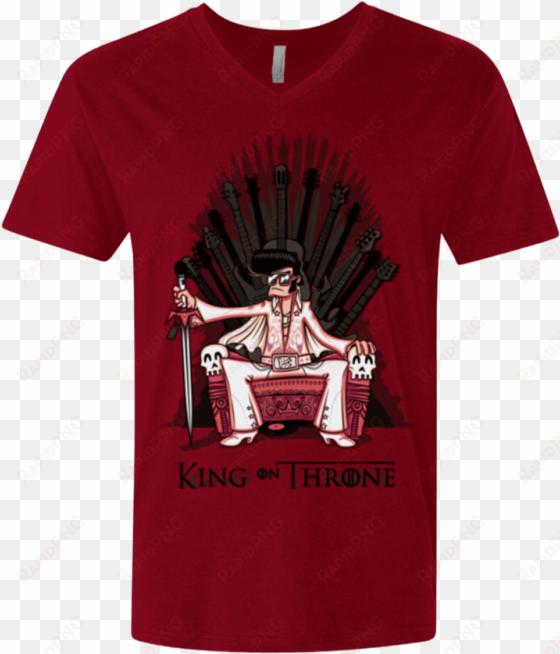 king on throne men's premium v-neck - t-shirt