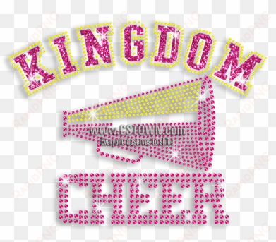 kingdom cheer megaphone rhinestone glitter rhinestud - graphic design