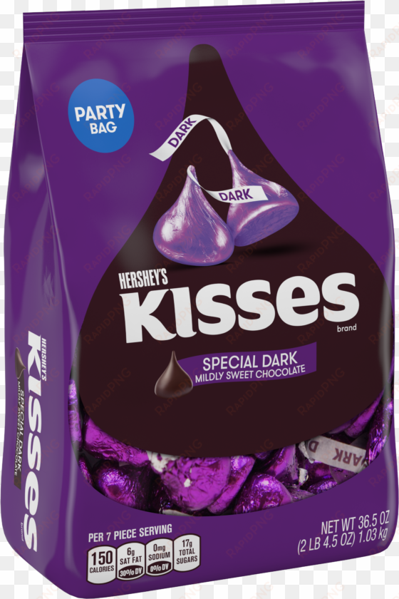 kisses, special dark mildly sweet chocolate candy, - kisses dark