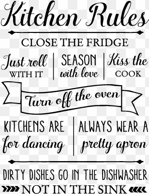 kitchen rules wall quotes decal wallquotescom - office kitchen rules