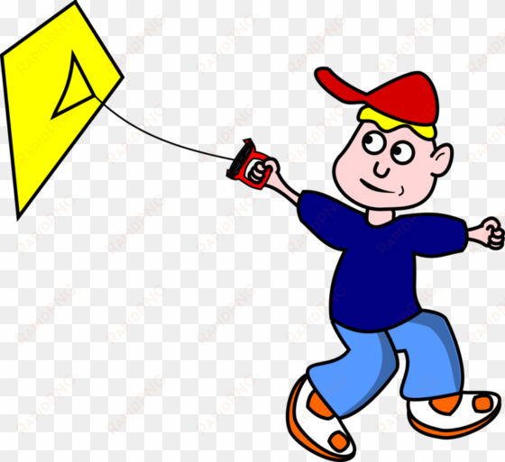 kite drawing child cartoon - fly a kite cartoon