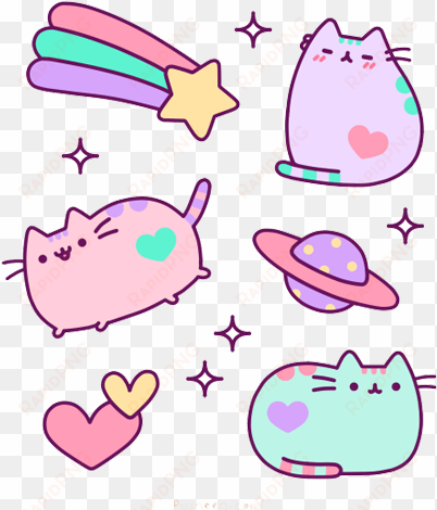 kitty cat illustration cute kawaii pusheen transparent - pusheen pastel