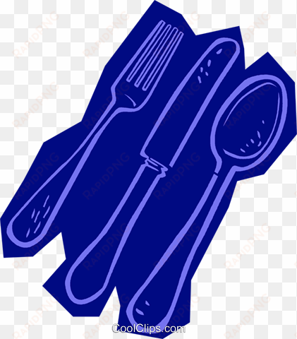 knife, fork, and spoon royalty free vector clip art - fork