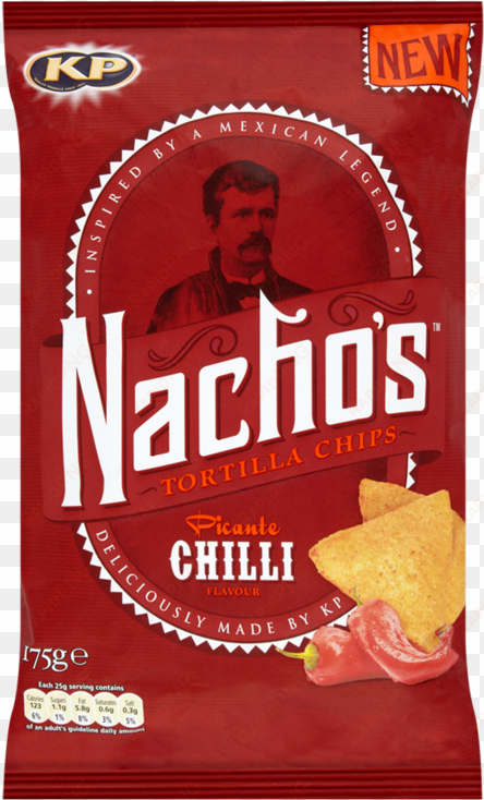 kp nachos tortilla chips picantechilliflavour 175g - potato chip