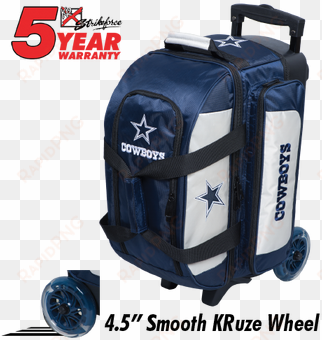 kr strikeforce nfl dallas cowboys 2 ball roller bowling - kr cruiser double roller black bowling bag