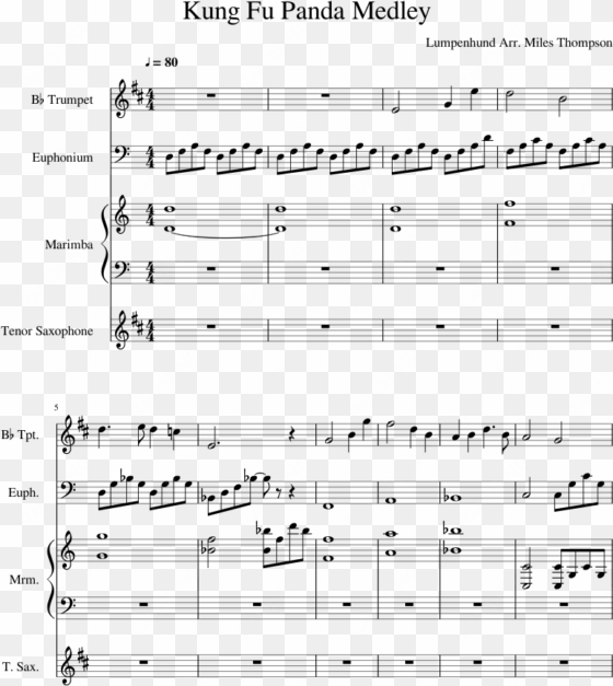 kung fu panda medley sheet music composed by lumpenhund - kung fu panda sheet music