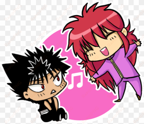 kurama hiei yu yu hakusho yuyuhakusho anime chibi cute - kurama and hiei