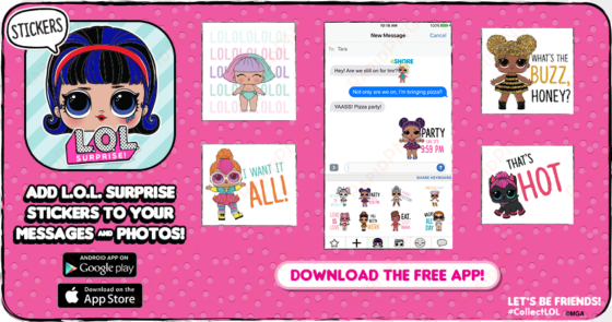 l - o - l - surprise stickers app - doll