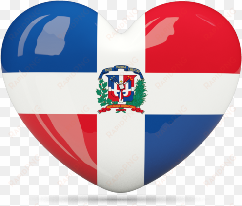 la española, quizas la primera isla que divisó colón, - dominican republic flag heart