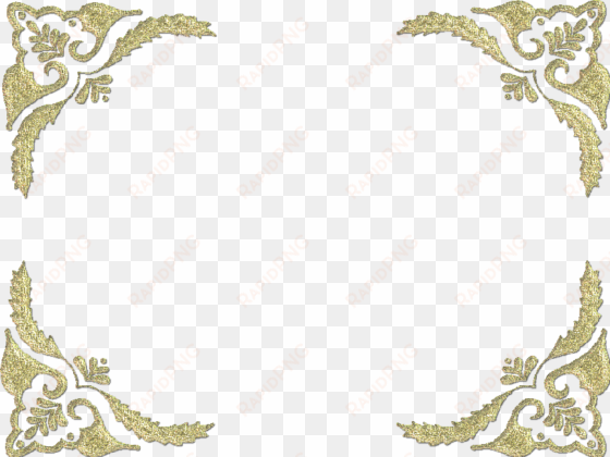 lace corner png for kids - frame corner gold png