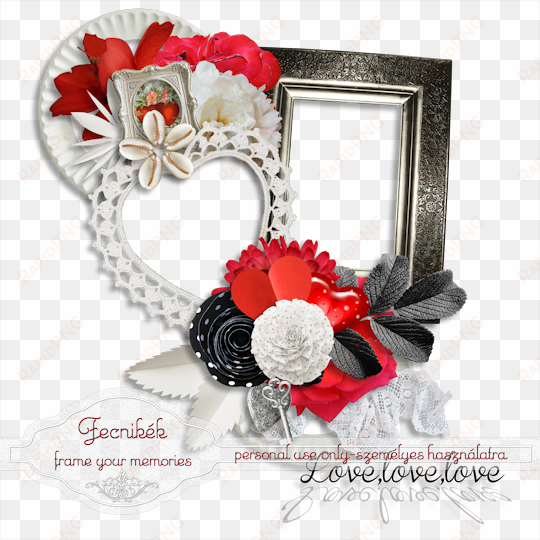 Lace Heart - Garden Roses transparent png image
