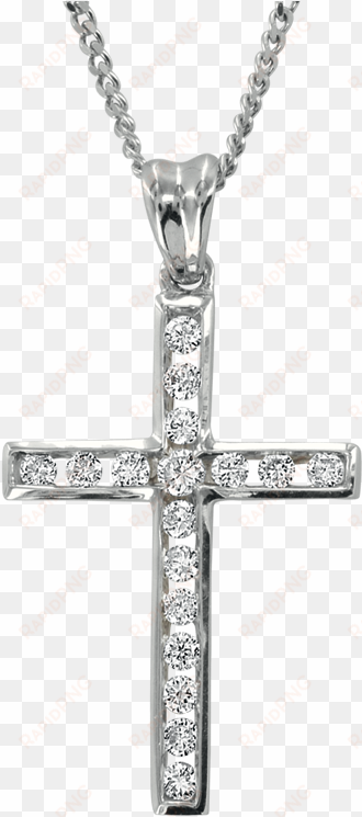 ladies shipton and co 9ct white gold cross of gabriel - necklace