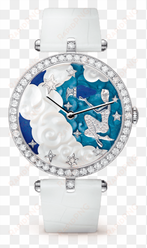 lady arpels zodiac aquarius watch,shiny alligator, - 梵 克 雅 宝 水瓶 座