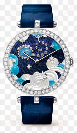 Lady Arpels Zodiac Scorpio Watch,shiny Alligator, Square - Van Cleef And Arpels Womens Watches transparent png image