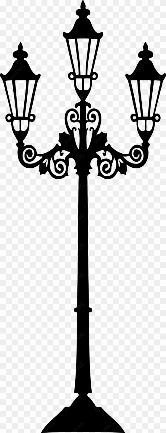 lamp post clipart old style - topo de bolo paris para imprimir