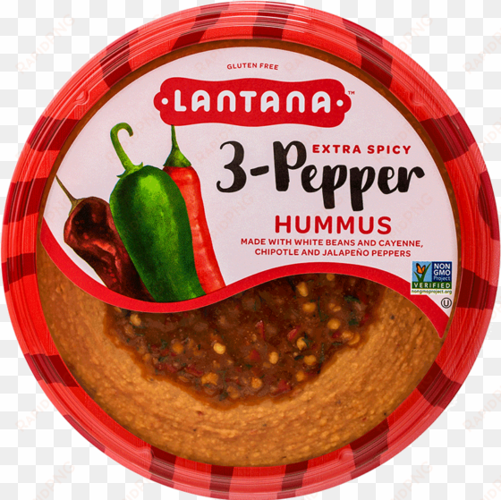 lantana hummus, 3-pepper, extra spicy - 10 oz
