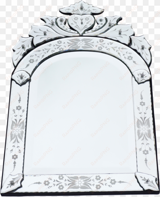 large black & gold rectangular mirror by milch & sons - mirror
