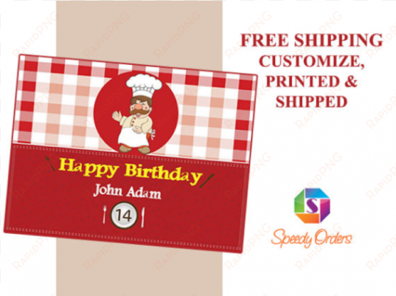 Large Custom Cooking Party Banner,baking Birthday, - Party transparent png image