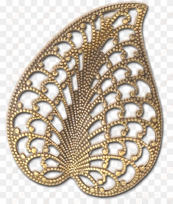 Large Dapted Filigree Leaf - Bolesławiec transparent png image