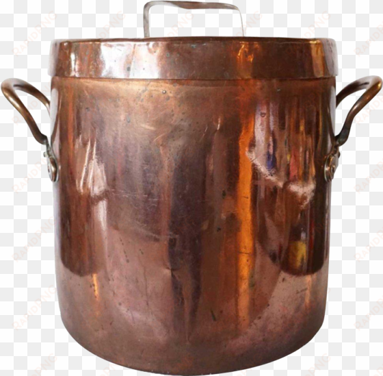 large english victorian copper cooking pot with l - cookware and bakeware