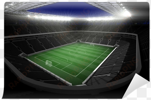 large football stadium with lights wall mural • pixers® - soccer-specific stadium