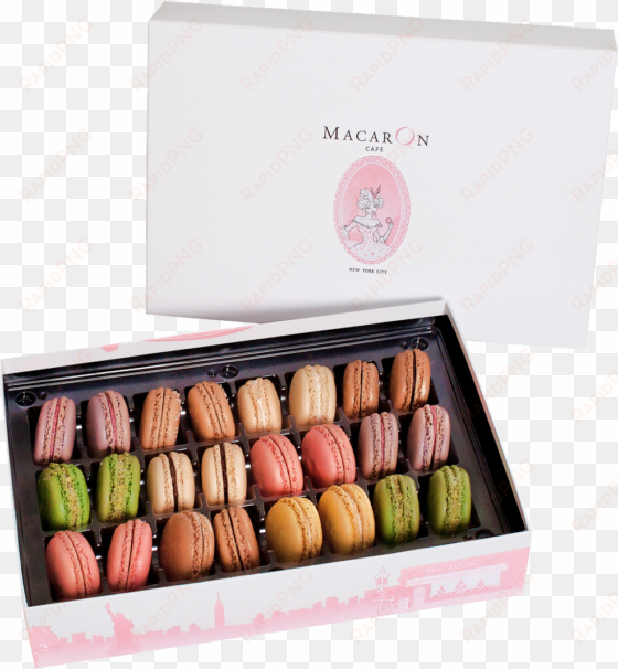 large luxury gift box 24 macarons - macaron box png