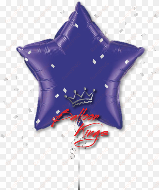 large purple star - 1 star foil balloons - blue star flat helium foil balloons