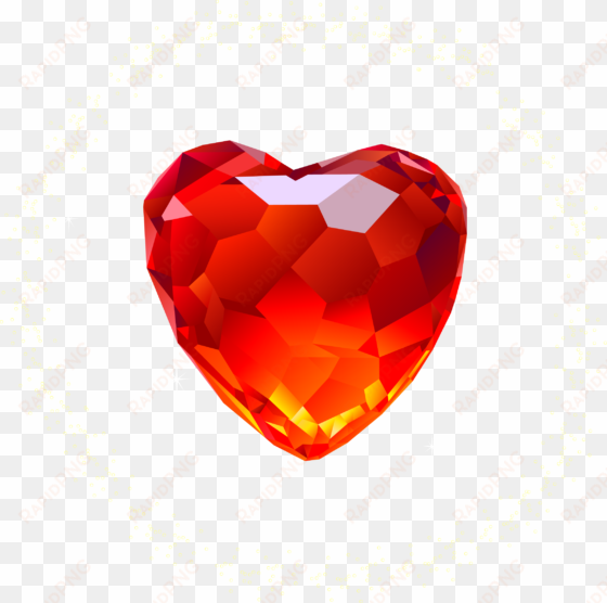 Large Red Diamond Heart Clipart M=1366063200 - Heart Shaped Diamond Red transparent png image