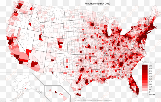 large version - population density us 2010