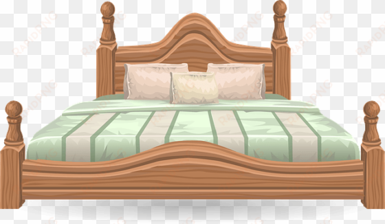 large vintage bed - furniture clip art bed