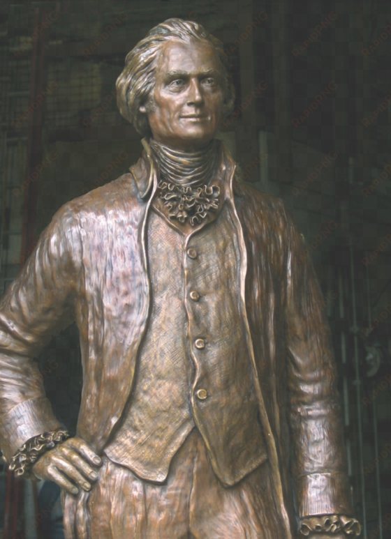 larger than life size bronze thomas jefferson commissioned - bronze sculpture