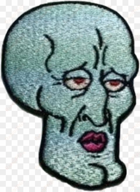 Largest Collection Of Free To Edit Squidward Tentacles - Handsome Squidward Patch transparent png image