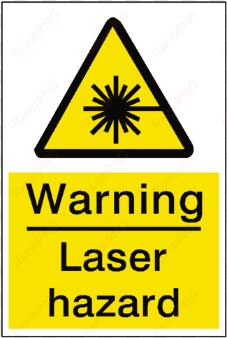 laser hazard sign - working at heights sign