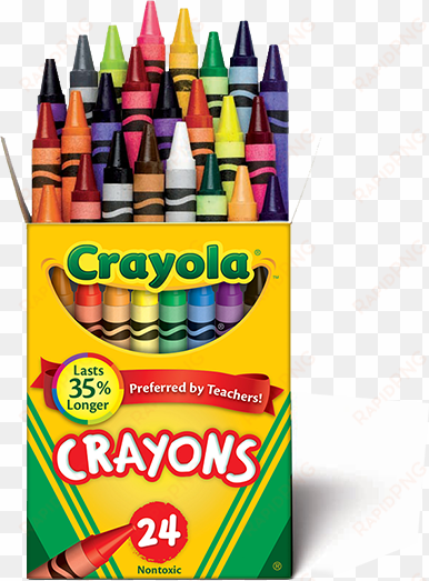 lasts 35% longer - crayola crayons- 24 pack