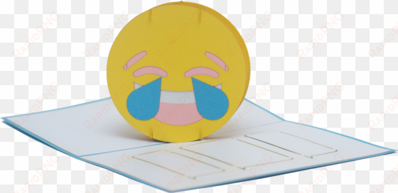 laughing emoji pop up card - emblem