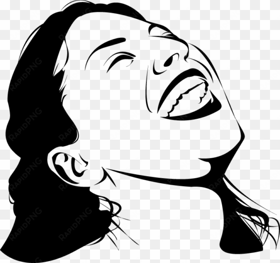 Laughing Lady Vector Art Free Download - Laughing Vector transparent png image