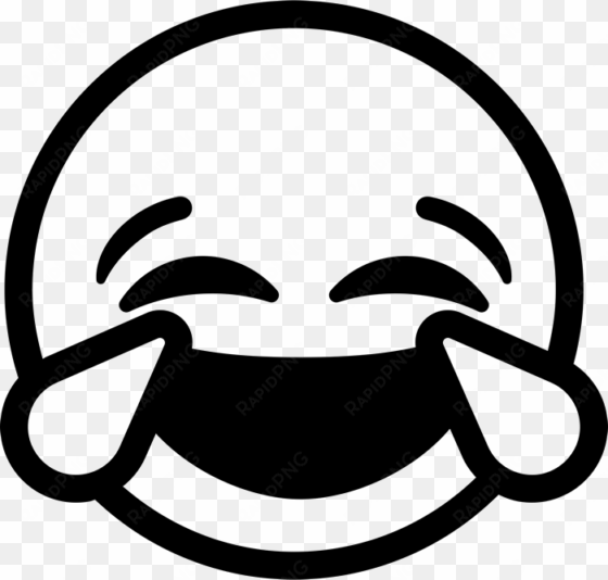 laughing tears emoji rubber stamp - laughing emoji black and white