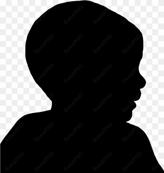 laughing toddler silhouette - silhouette