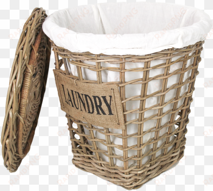 laundry basket - hsm collection - wasmand laundry - rond - linnen