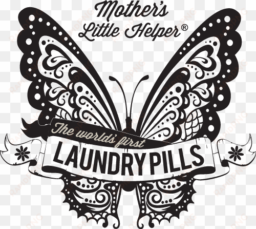 laundry pills logo - lace butterfly tattoos